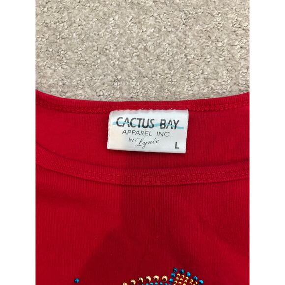 Cactus Bay 3/4 Sleeve Western Embellished Cowboy Boot Top - Picture 5 of 5